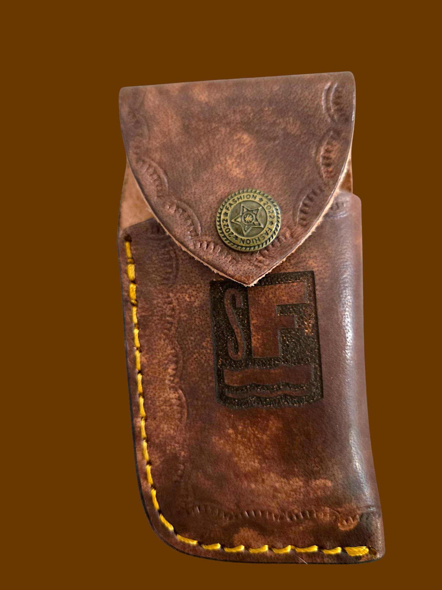Something's Fishy Branded
Leather Sheath for Pocket Knife or Tool Belt